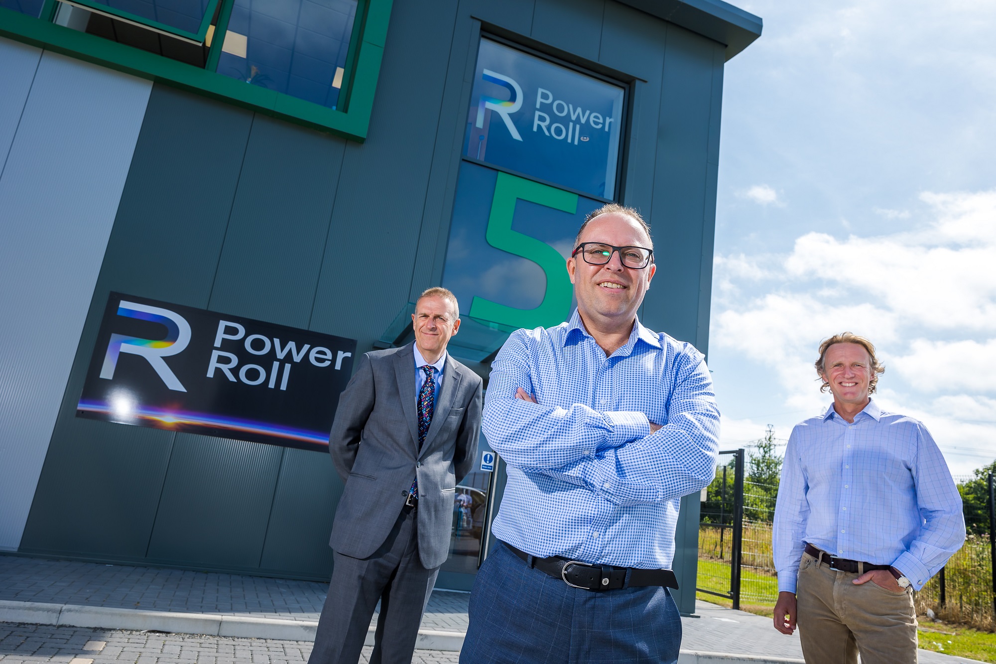 (l to r) Peter Rippingale Business Durham, Neil Spann, Chief Executive, Power Roll and Nick Atkinson HTA Real Estate