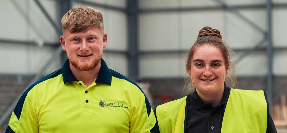 Corehaus apprentices from left Matthew Watson and Amber Raine.